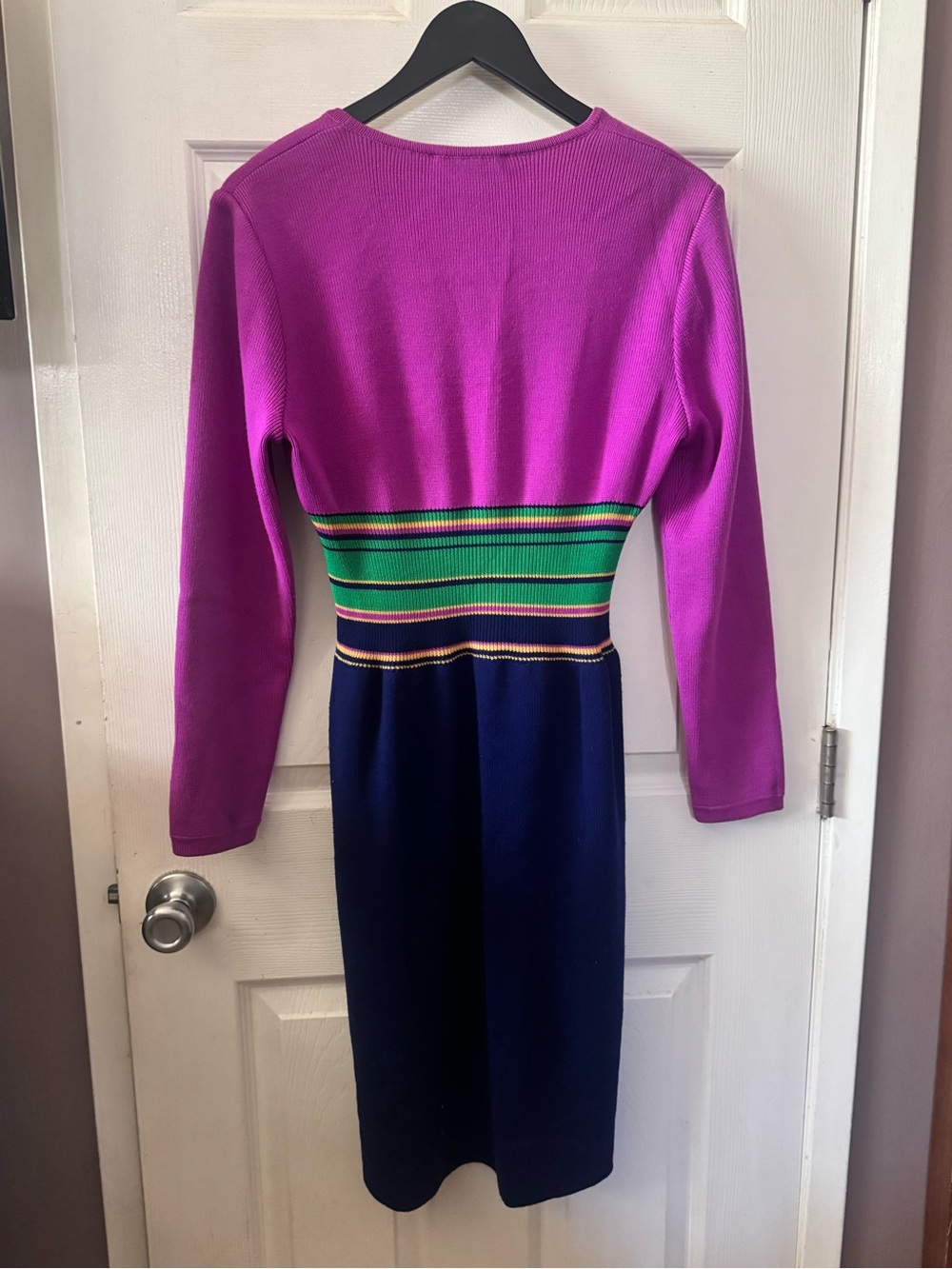 Vintage St. John by Marie Gray Colorblock Knit Dress Size 8 - Picture 4 of 5